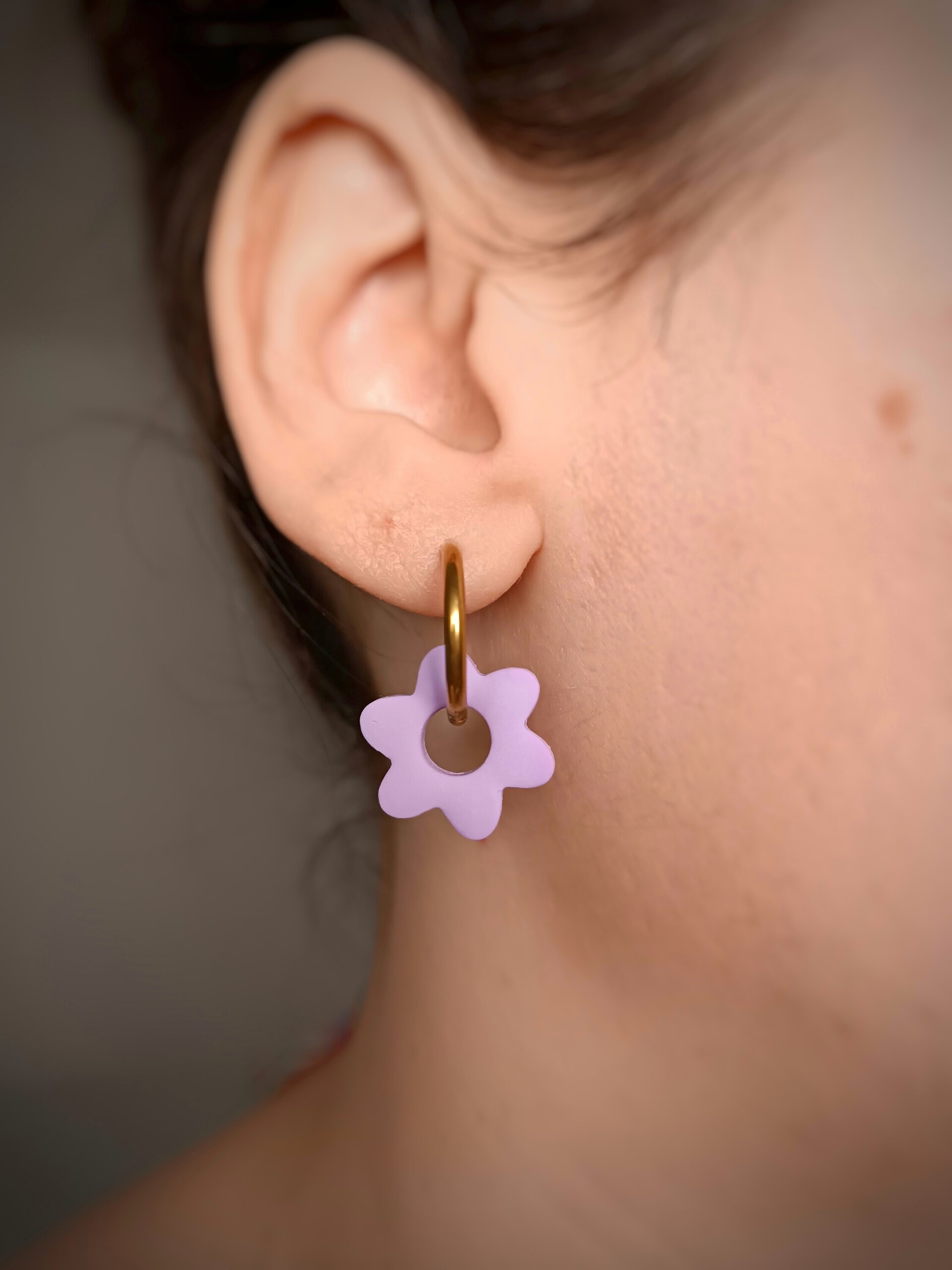 Charm Flor lila (Par) - 3