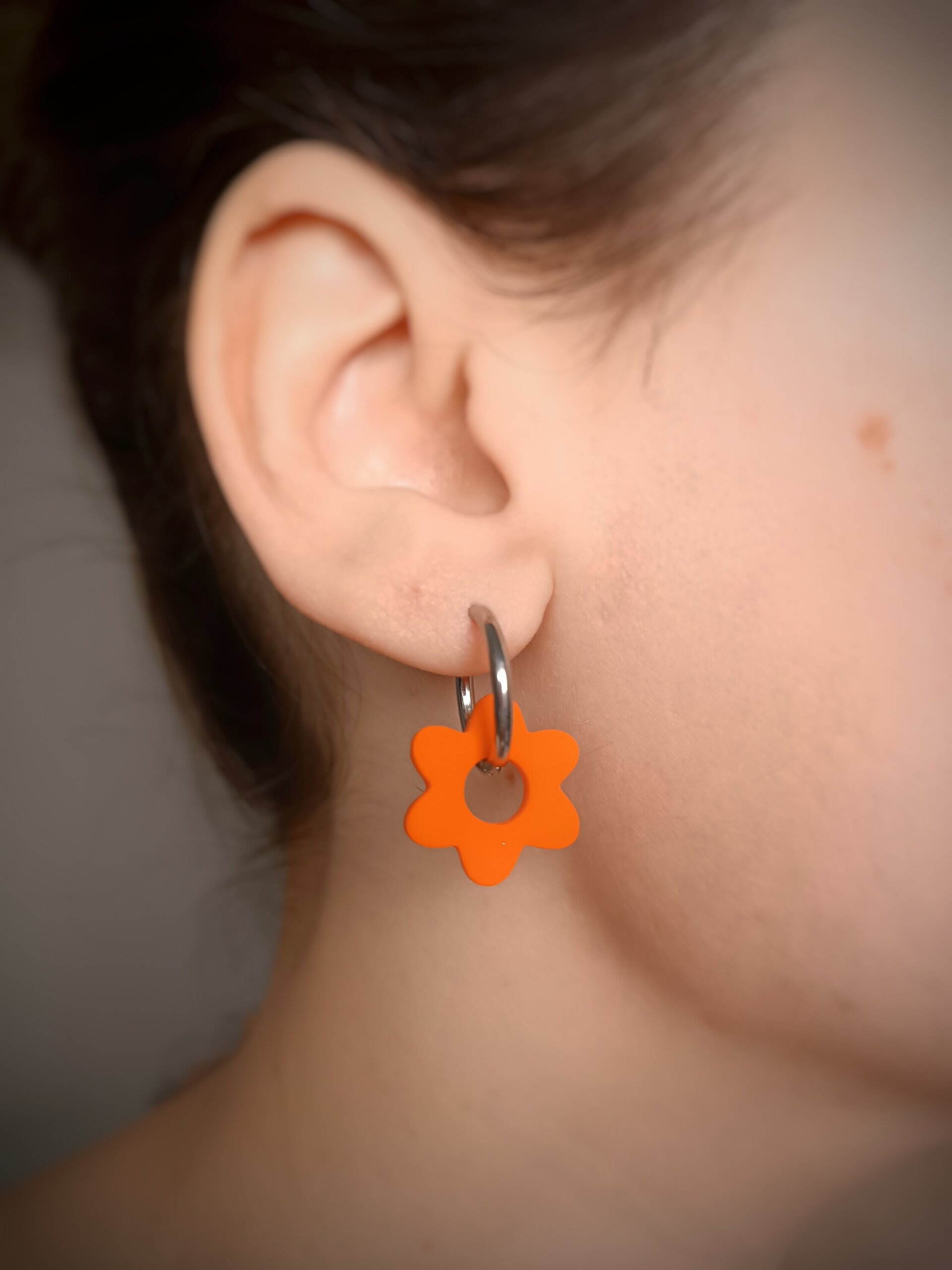 Charm Flor naranja (Par) - 2