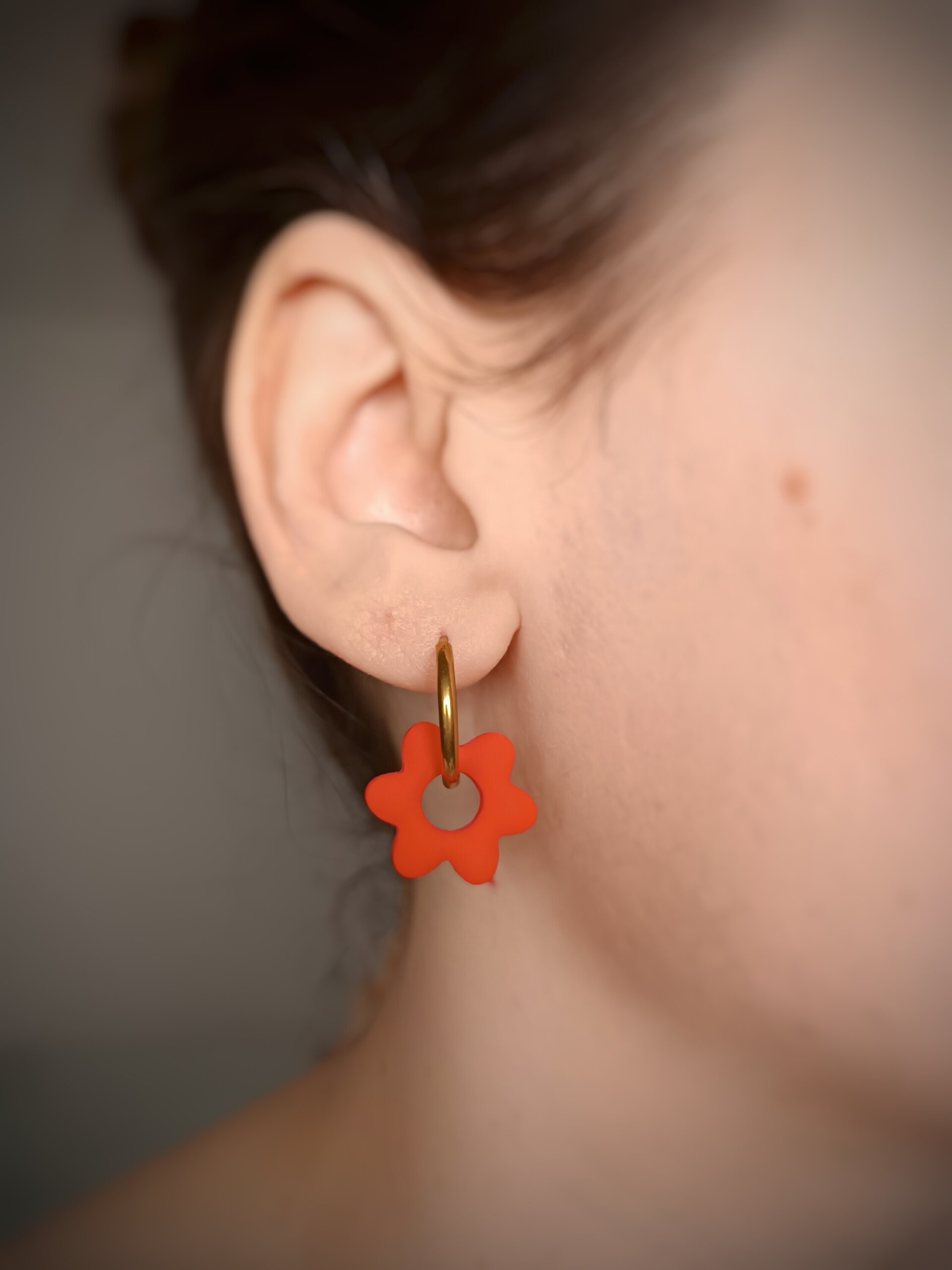 Charm Flor rojo (Par) - 3